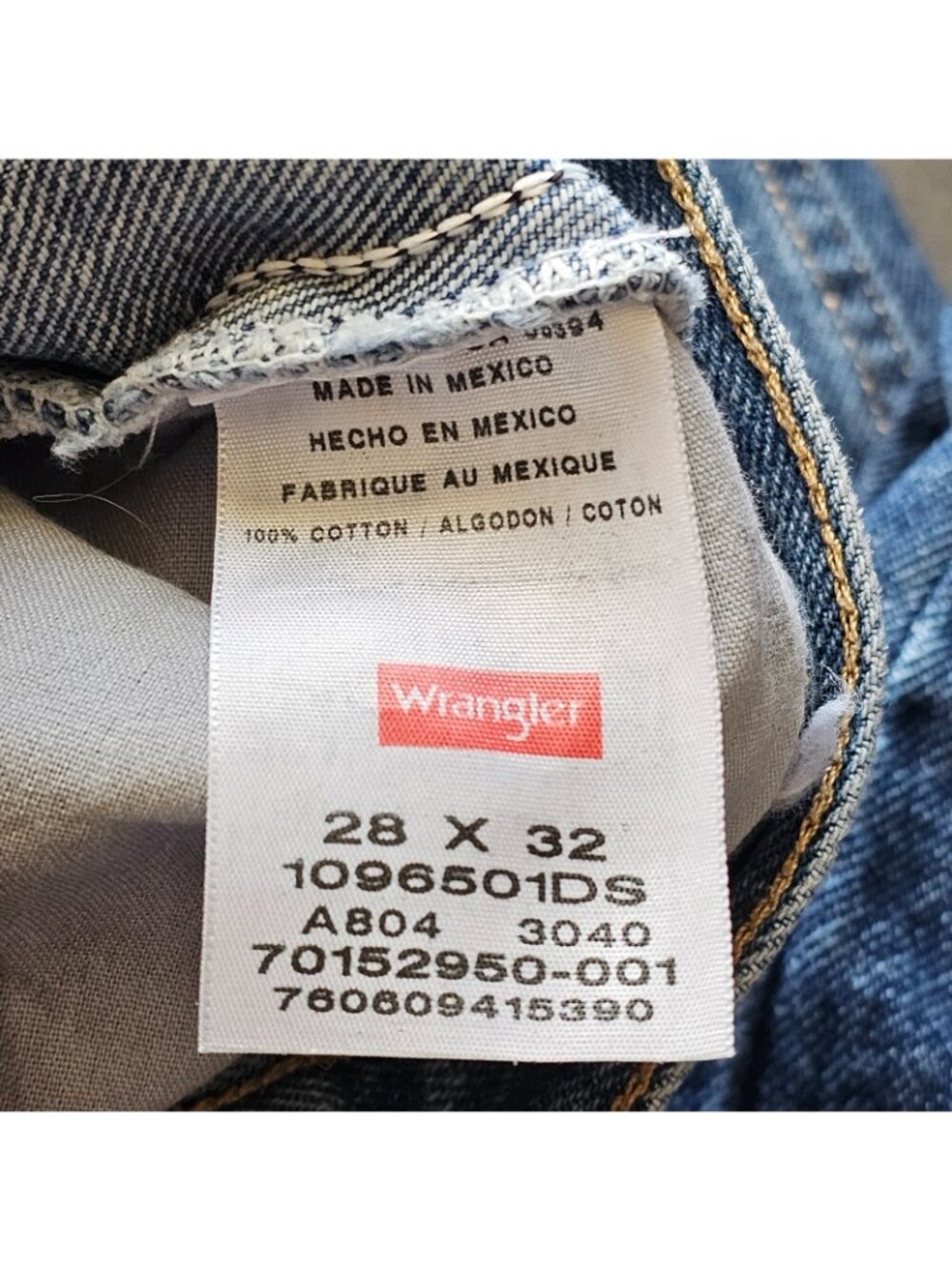 Wrangler Jeans Lot of 2 Mens Tag 28x32 Fit 28x30 Slim Straight Cotton Denim EUC - Picture 6 of 8